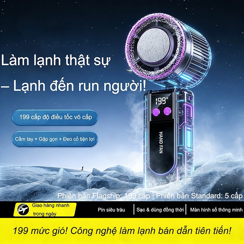 Quạt cầm tay G2 Quạt Lạnh Cá Nhân - Không Thổi Gió Nóng Như Quạt Thường, Làm…