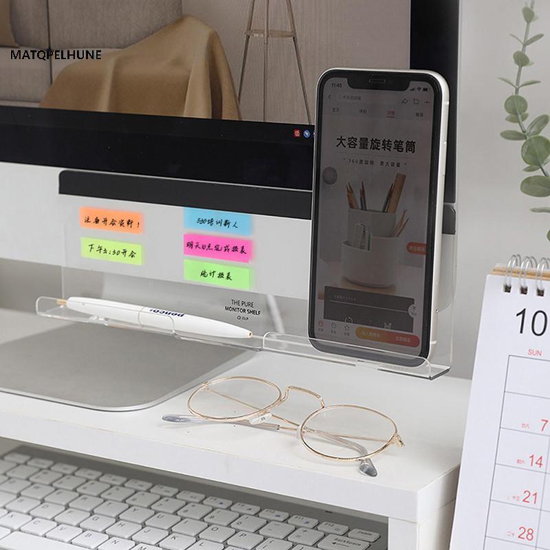 MATQPELHUNE Creative Acrylic Monitor Message Memo Board Stiy Notes Board Monitor Memo Sign Bảng tin 
