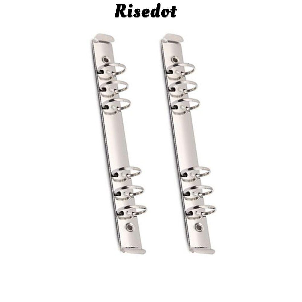 RISEDOT 2 Chất Kết Dính A5, Vòng 6 Lỗ 3Cm a5 Chất Kết Dính 6 Vòng, Đường Kính 3Cm Màu Bạc Kẹp Kim Lo