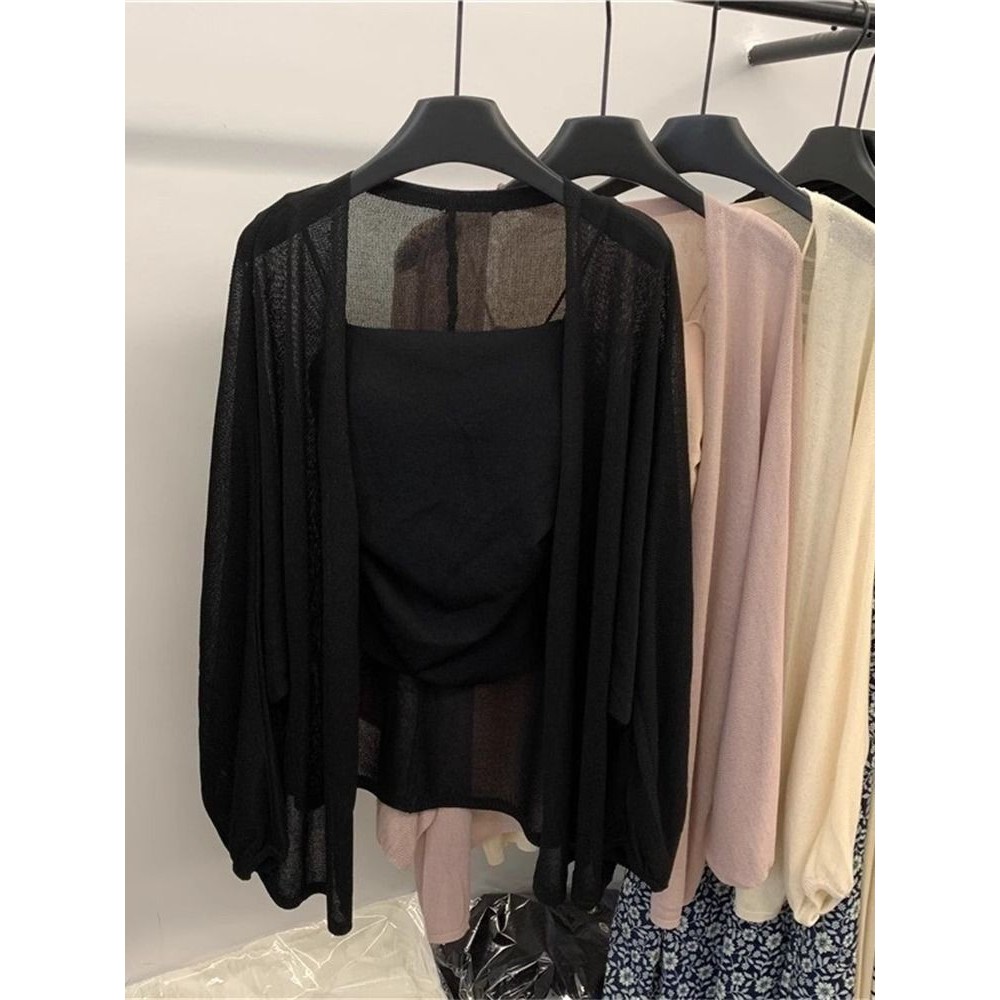 Fat mm2-300 pound Áo len cardigan mỏng cỡ lớn chống nắng pr