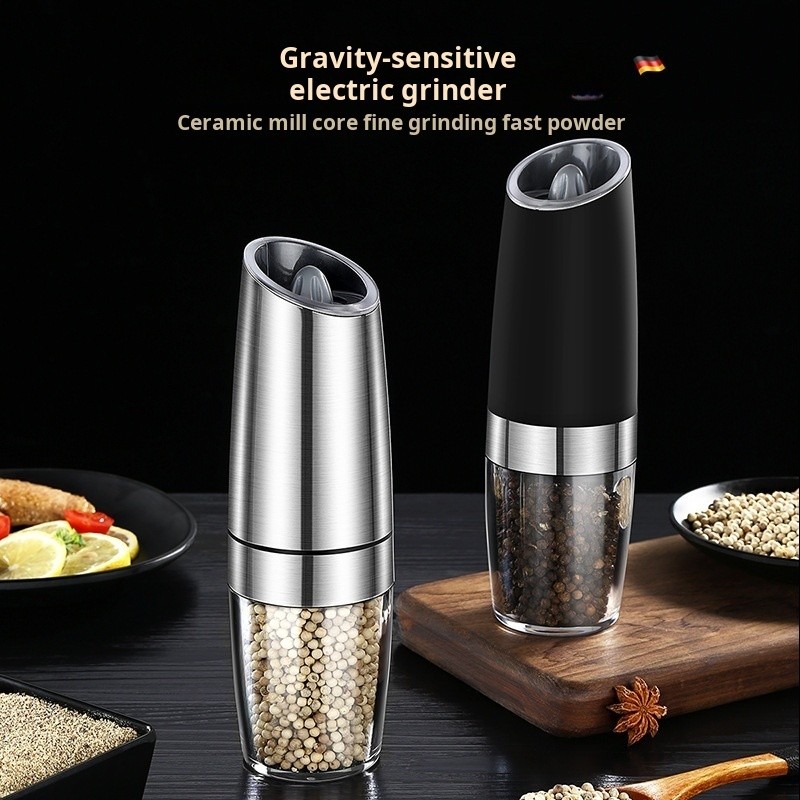【Effortless Auto Grind】 Electric Stainless Steel Grinder For Pepper And Salt Pepper Grinder / Electr