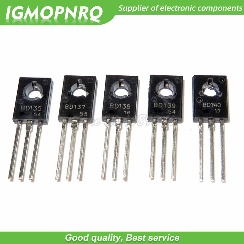 10 CÁI BD131 BD132 BD135 BD136 BD137 BD138 BD139 BD140 TO-126 NPN Power Triode Transistor