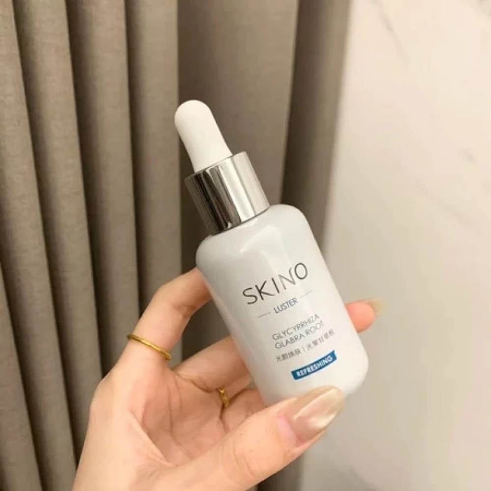 SKINO Licorice Root Facial Serum, Refreshing Brightening Essence Reduce Redness & Uneven Skin