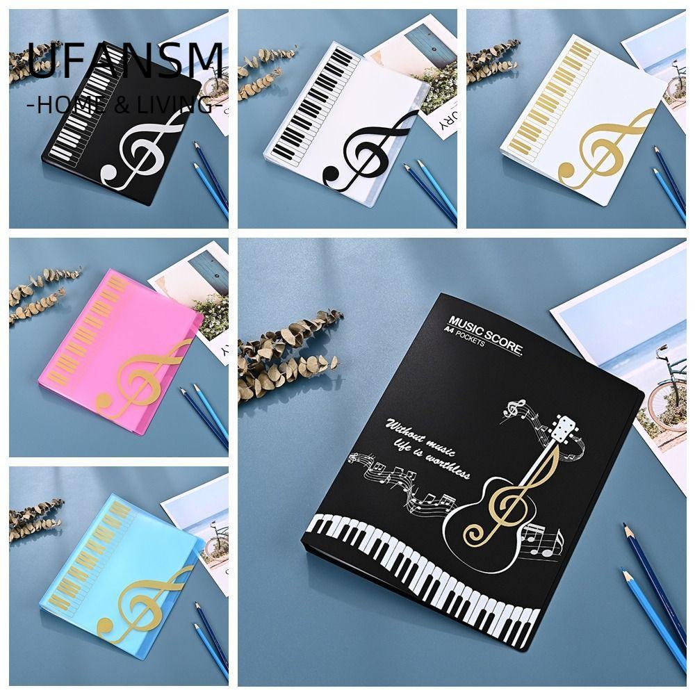 ULASM Guitar Sheet Music Book Folder, PP 40 Trang Piano Paper Sheet Folder, Storage Organizer A4 Mus