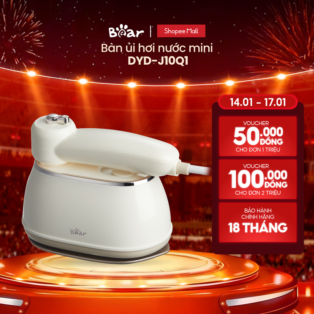 [Livestream] Bàn Ủi Hơi Nước Mini Bear DYD-J10Q1 - Hàng Chính Hãng