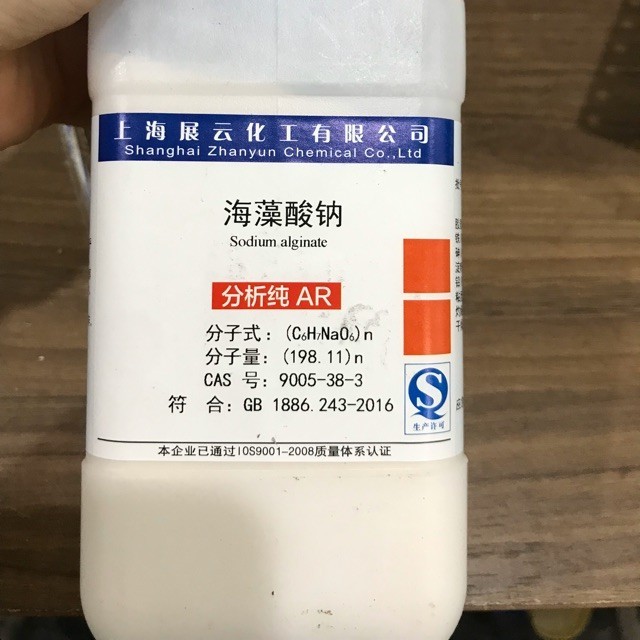 Chất Sodium alginate CAS 9005-38-3 C6H7O6Na lọ 100g natri alginate (C6H7O6Na)n HCTN1