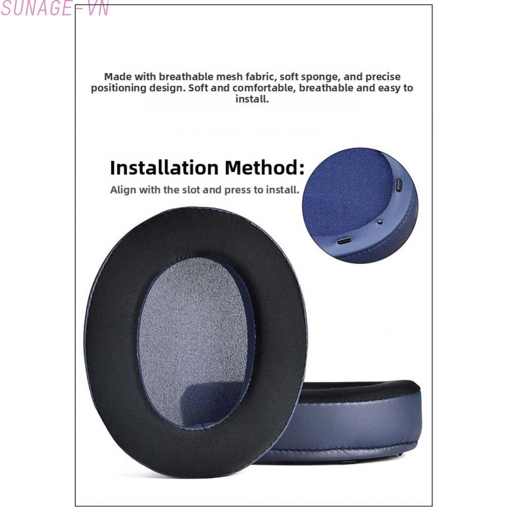 【SUNAGE】Replacement Ear Cushions for Sony WHXB910N Headphones Soft Breathable Sponge Set【HOT Fashion