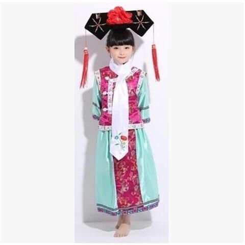 Trẻ Em Cổ Trang Phục Nhà Thanh Anh Em Quần Áo Basil Quần Áo Chủ Nhà Nhỏ Quần Áo Bé Trai Hanfu Cổ Tra