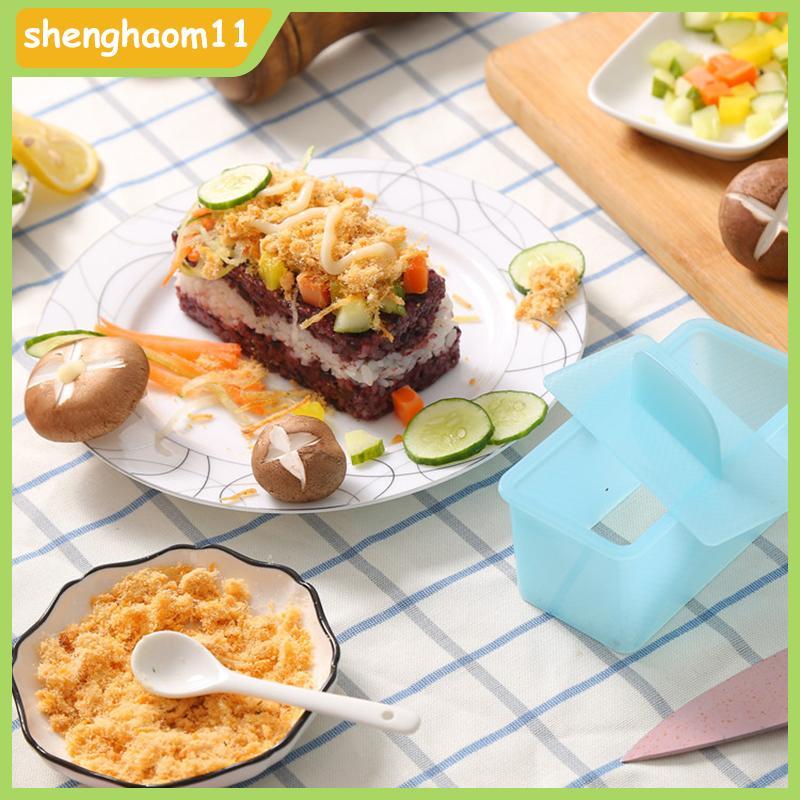 [SHH] Stick Musubi Maker Press With Small Rice Paddle, Bộ dụng cụ làm Sushi Onigiri Mold Luncheon Me