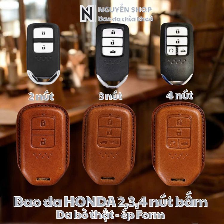 Bao Da Ép Form Chìa Khoá Ô Tô HONDA HON-A Sezi HONDA ACCORD, CR-V, CRV, HRV, CIVIC, CITY JAZZ, Civic