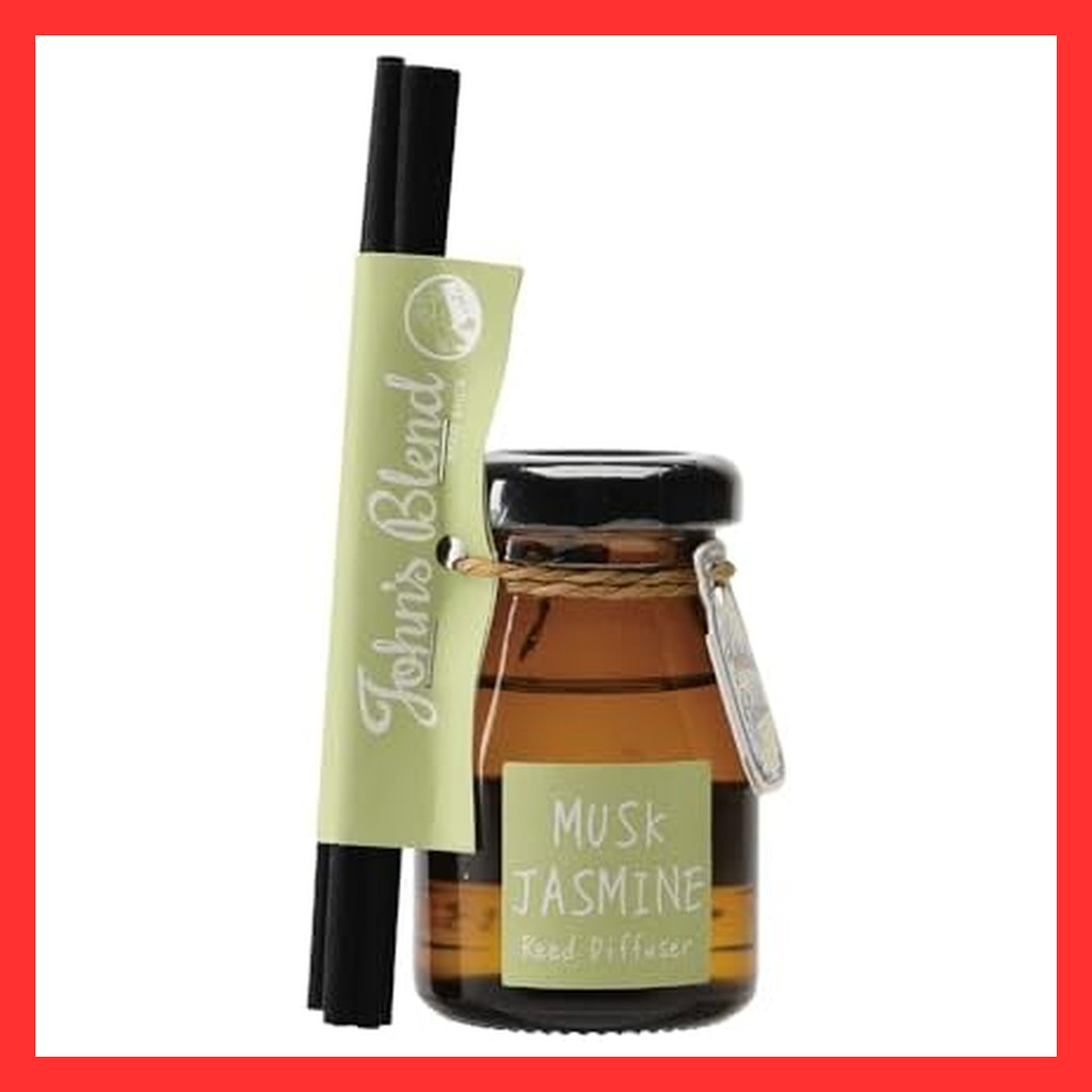 John's Blend Diffuser Musk Jasmine About 1.5 Months 50mL Reed Diffuser Mini Room Fragrance  Direct f