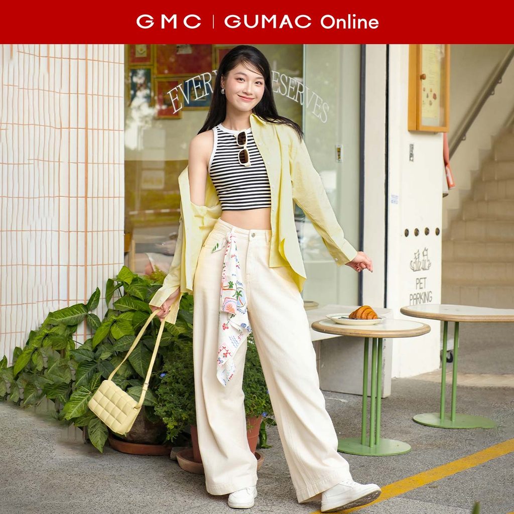 [MUA 2 GIẢM 25K] Quần jean nữ ống suông form barrel phồng nhẹ cá tính trẻ trung thời trang GUMAC YQJ