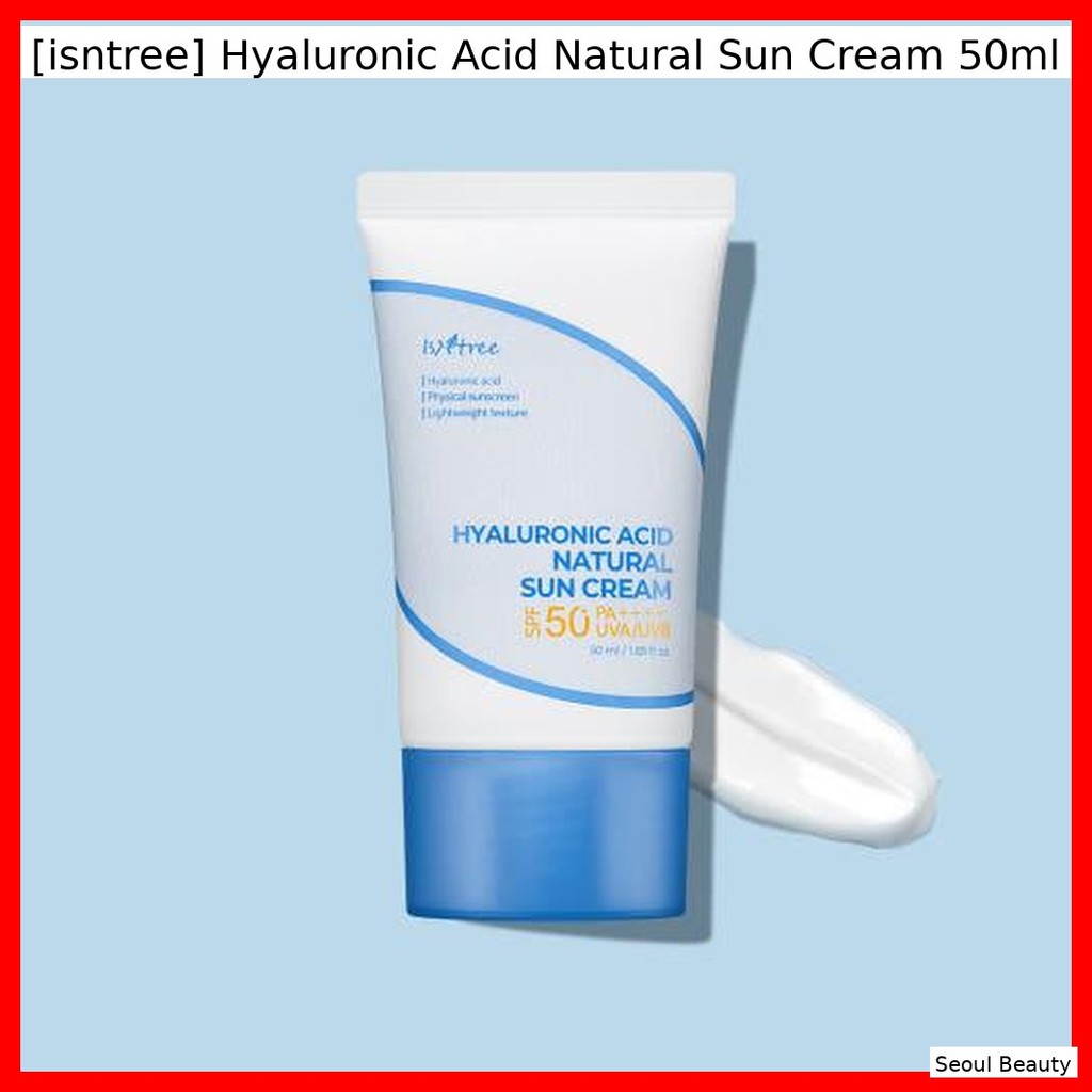 ISNTREE [istree] Kem chống nắng tự nhiên Hyaluronic Acid 50ml / Kem chống nắng Hàn Quốc / Bảo vệ phổ