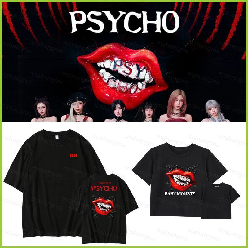 Áo thun BabyMonster Psycho Rami Ahyeon - Cotton Dày, Tay Ngắn