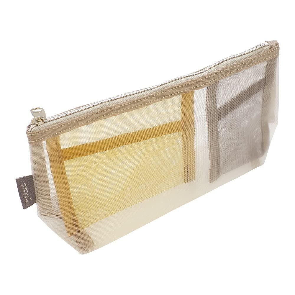 MIDORI Mesh Pouch Pen Case Tool Pouch with Gusset, Japan Diary/ Journal Stationery
