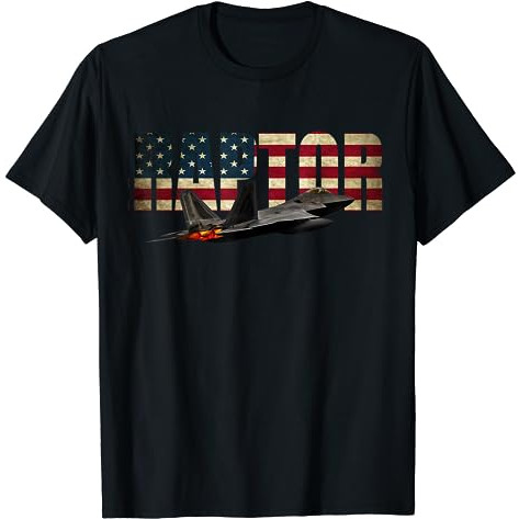 Áo thun dành cho người lớn F-22 F22 Raptor Jet Fighter Plane Us Flag Pilot
