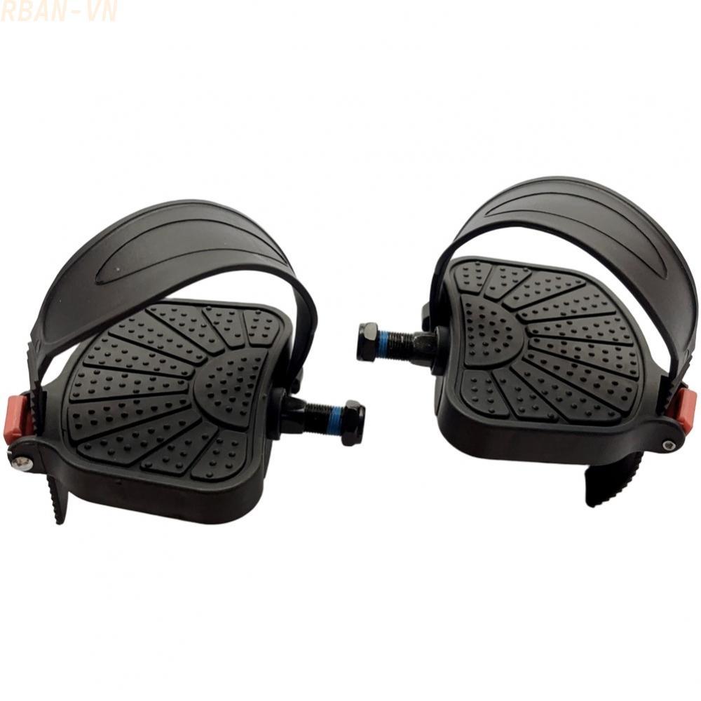 Exercise Bike Pedals Iron Core Non-slip Rubber Surfacing Replacement Upgrade