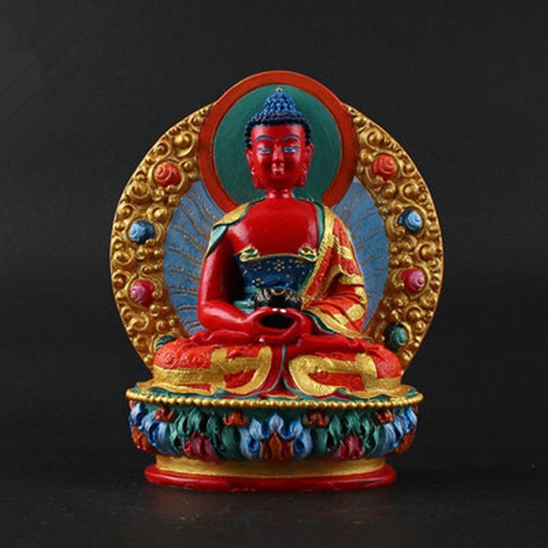 2026 Phong Cách Mới Tây Tạng Tượng A Di Đà Tây Tạng Nguyên Chất Vẽ Tay Tượng Phật Nhỏ Di Động Ba Kho