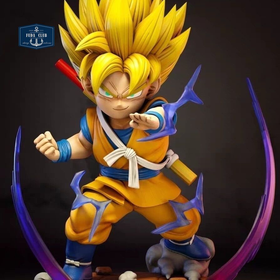 Dragon Ball Kid Goku Super Saiyan Chibi Golden Hair Premium GK Tượng