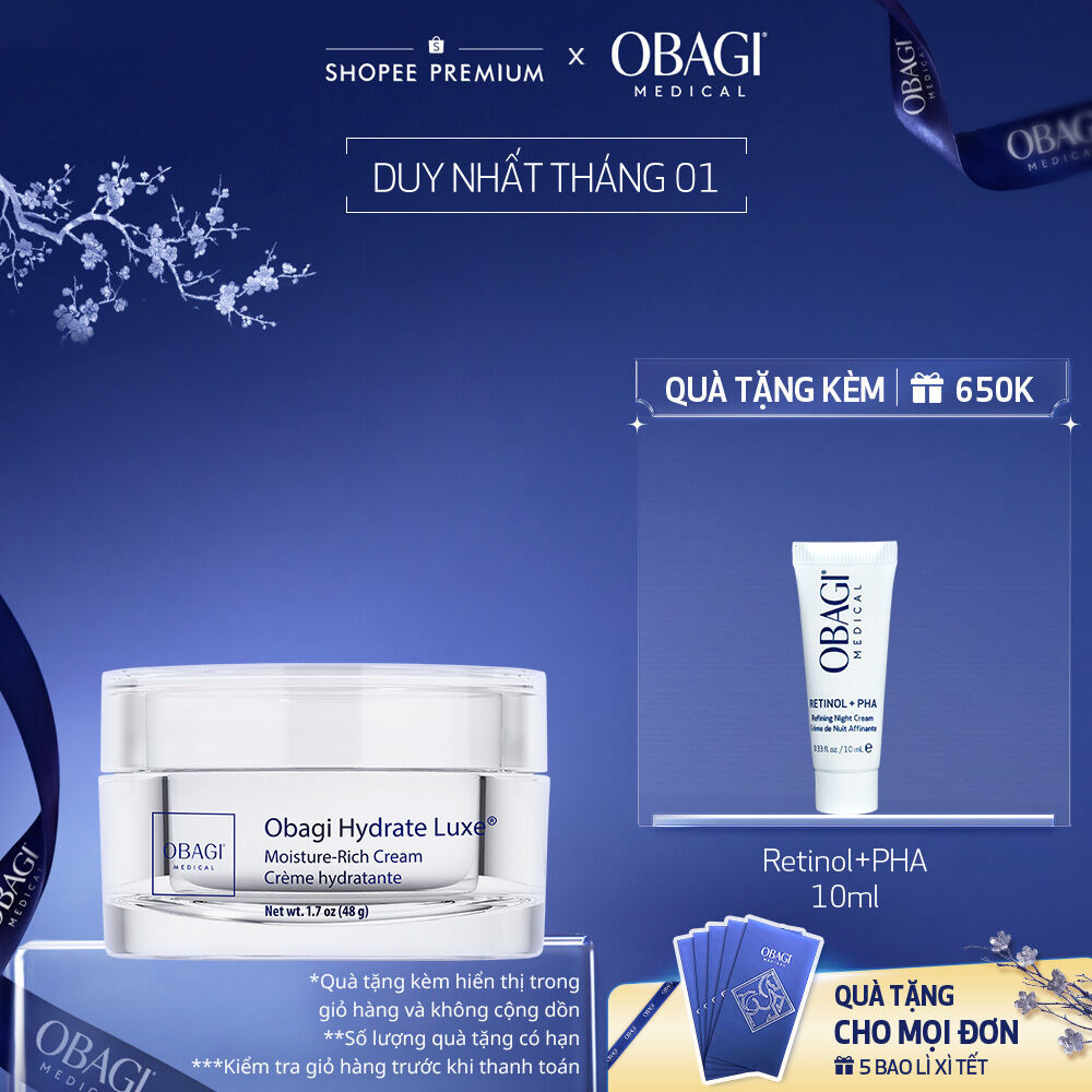 [ĐỘC QUYỀN LIVESTREAM] Kem Dưỡng Ẩm Giàu Dưỡng Chất Và Phục Hồi Chuyên Sâu Obagi Hydrate Luxe Moistu