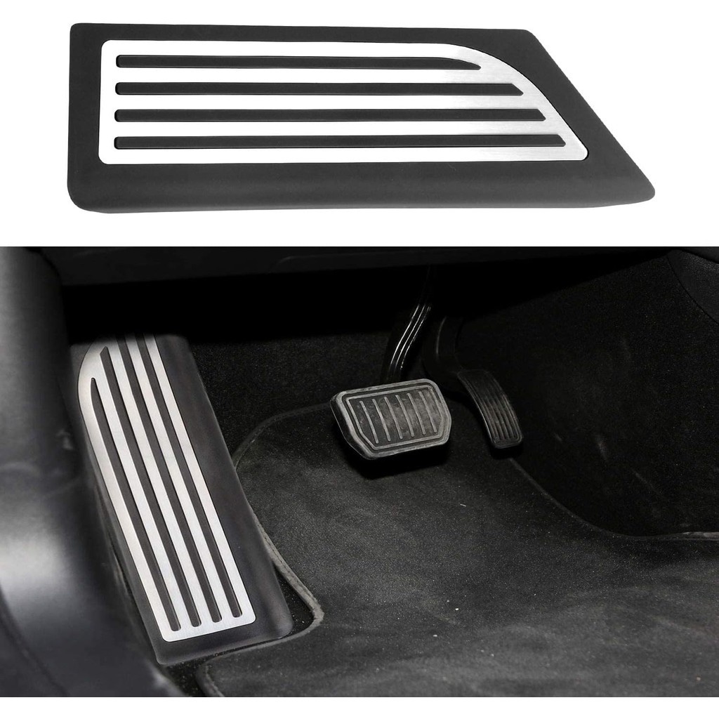 Dixuan Phụ tùng ô tô Foot Rest Dead Pedal Cover cho Tesla Model 3, Miếng đệm bàn đạp chân hiệu suất 