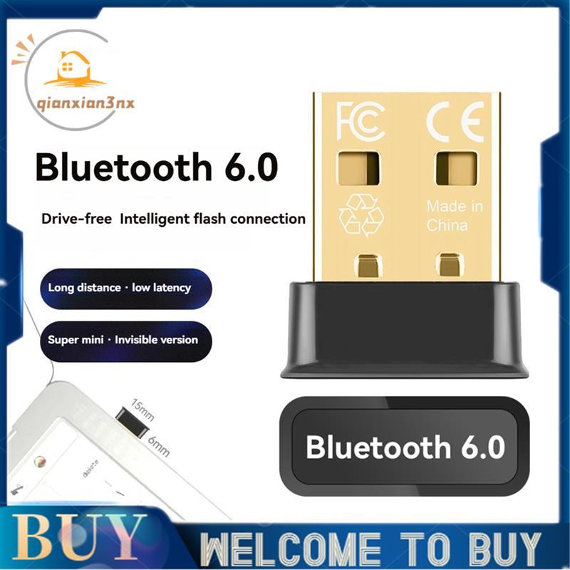 Bộ chuyển đổi Bluetooth USB Bluetooth 6.0 Dongle cho PC cho bàn phím / chuột Hỗ trợ Bộ thu phát Blue