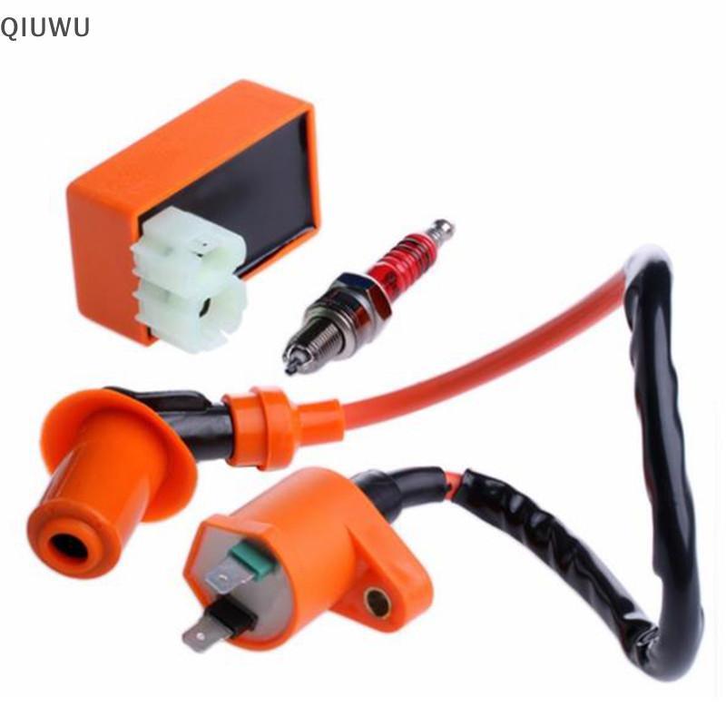 QIUWU Racing Coil CDI + Coil + Bugi cho GY6 50cc 125cc 150cc.