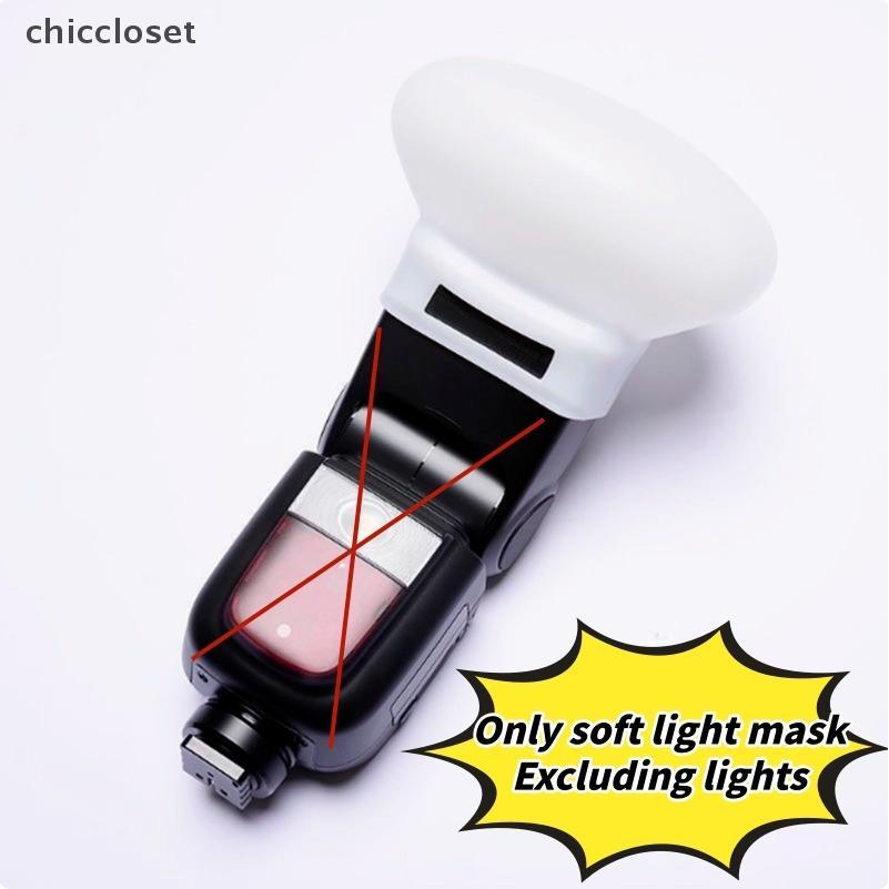 [chiccloset0] 1 Cái Khuếch Tán Bounce Dome Silicon Mềm Mũ Flash Cho GODOX Nikon Sony Olympus Fujifil