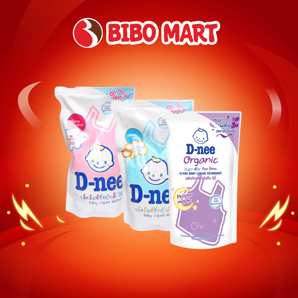 Nước Giặt Quần Áo Trẻ Em Dnee Nhẹ Dịu An Toàn Cho Bé Túi 600/530ml (giao ngẫu nhiên) - Bibomart