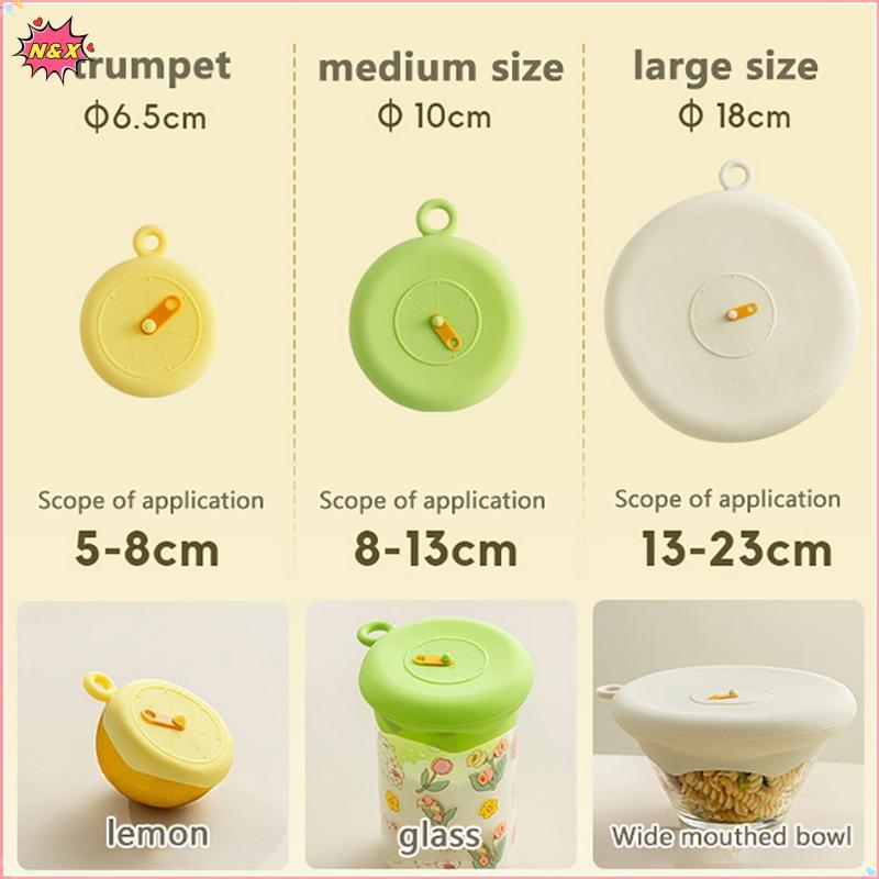 N & X Nắp Tự Niêm Phong Có Thể Tái Sử Dụng Nắp Silicon Co Giãn Nắp Đa Năng Bát Silicon Nắp Nồi Nắp S