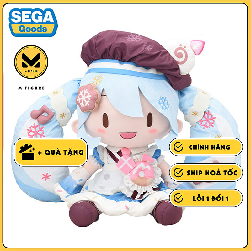 Bông Hatsune Miku - Snow Miku 2026 - Dodeka Jumbo Fuwa Nuigurumi - Fuwa Puchi (Sega) Plushie CHÍNH H