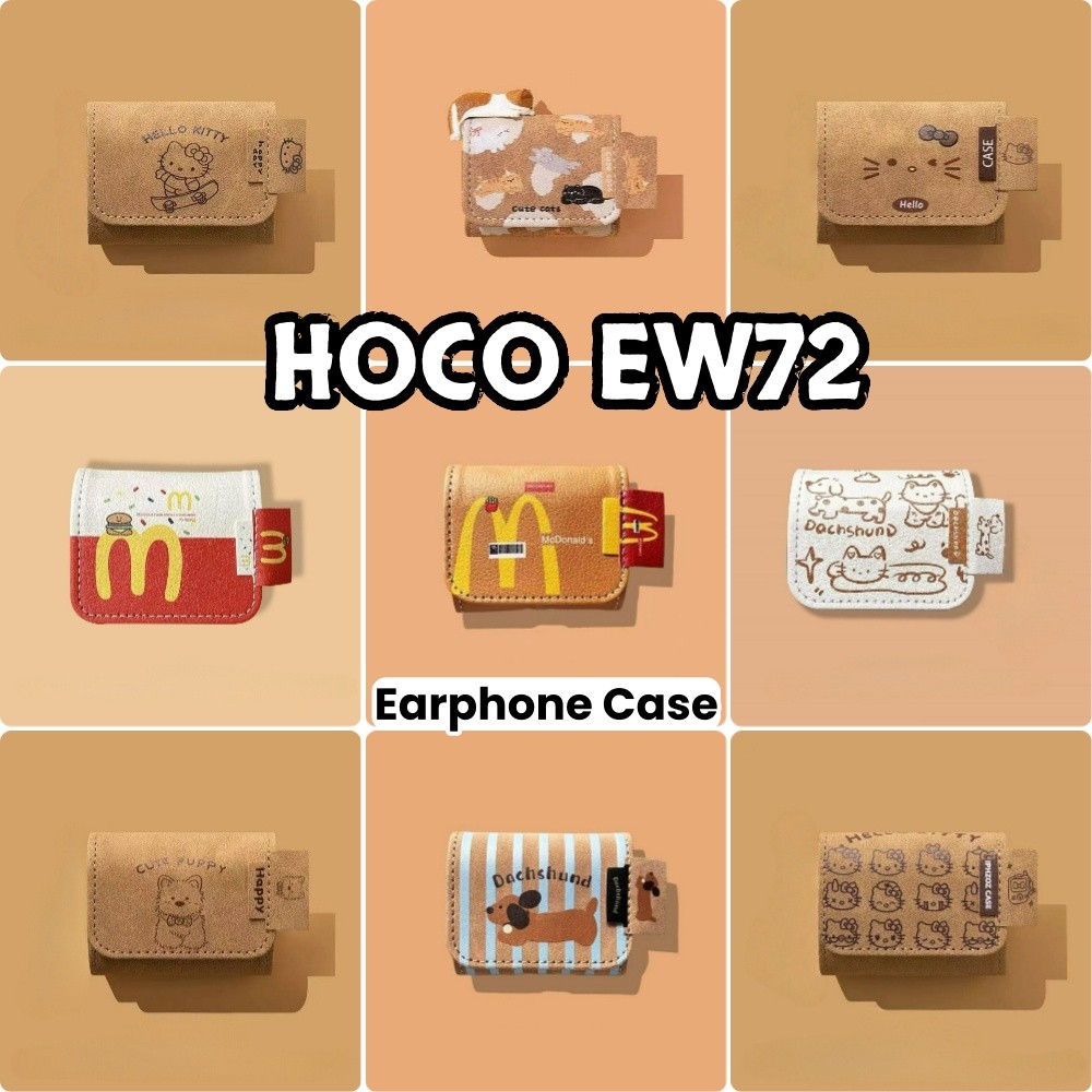 【imamura】Cho HOCO EW72 ốp tai ng Case Mô hình hoạt hình hoạt hình Hàng thủ công dệt may Tai nghe Vỏ 