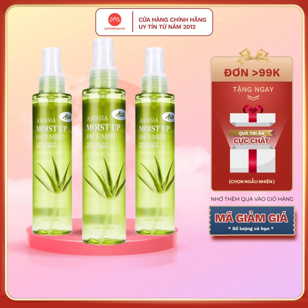 [CHÍNH HÃNG 100%] Xịt khoáng dưỡng ẩm nha đam Aspasia Moist Up Face Mist 150ml cân bằng da, mát dịu