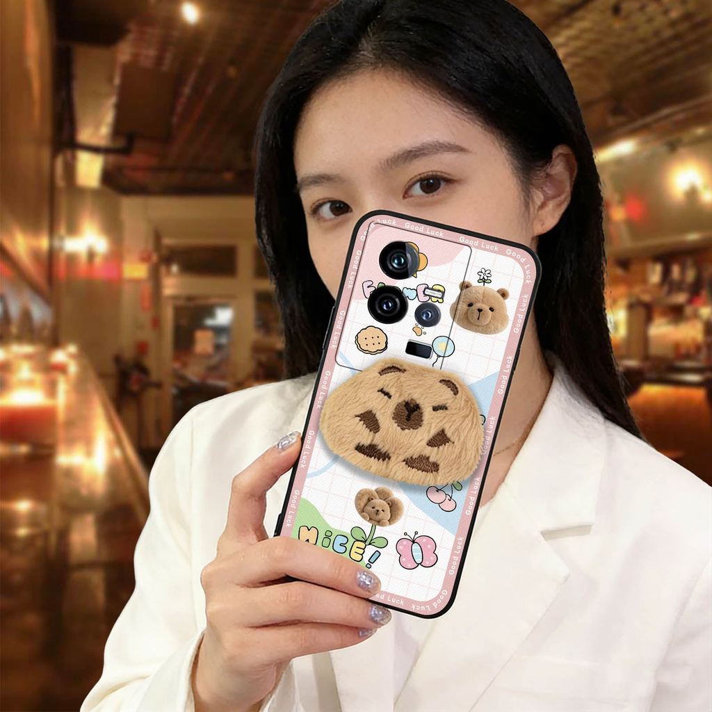 Ốp Điện Thoại Miếng Dán Vải 3D Cho VIVO IQOO11 / IQOO11S Thiết Kế Thời Trang Chống Bụi Bẩn Túi Điện 