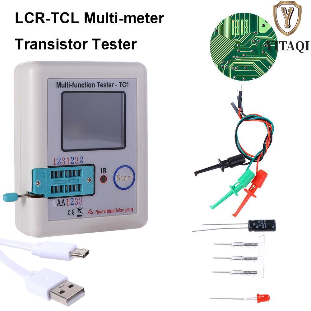 Đồng hồ đo kiểm tra điện trở YITAQI MOSFET NPN PNP Triac MOS LCR-TC1 1.8 “TFT LCD Diode Triode Tụ đi