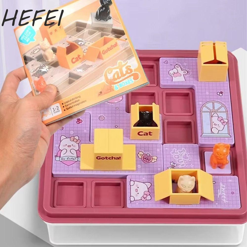 HEFEI Hidden Cat Clearance Board, Hidden Maze Puzzles Hide Seek Board Game, Đồ chơi giáo dục Montess