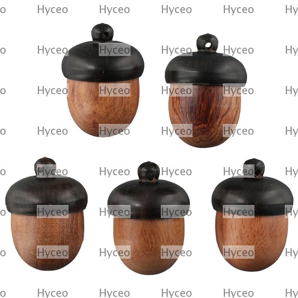 HYCEO Acorn Nut Box, Mặt dây chuyền Charm Acorn có thể ngắt kết nối, DIY Camel Gỗ Gỗ Thủ Công Đồ Tra