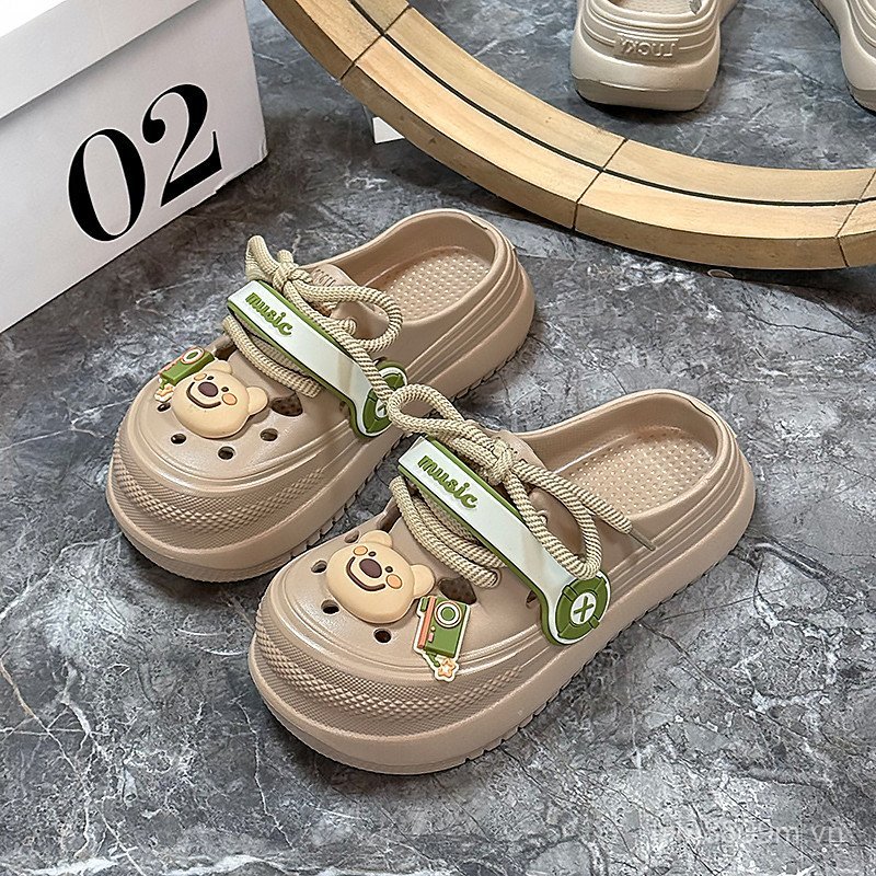 Dayuan Đế Dày Nâng Cao Lỗ Giày Sân Vườn Shit-Steping Cảm Giác Hộ Gia Đình Tăng Chiều Cao Bé Gái Hợp 