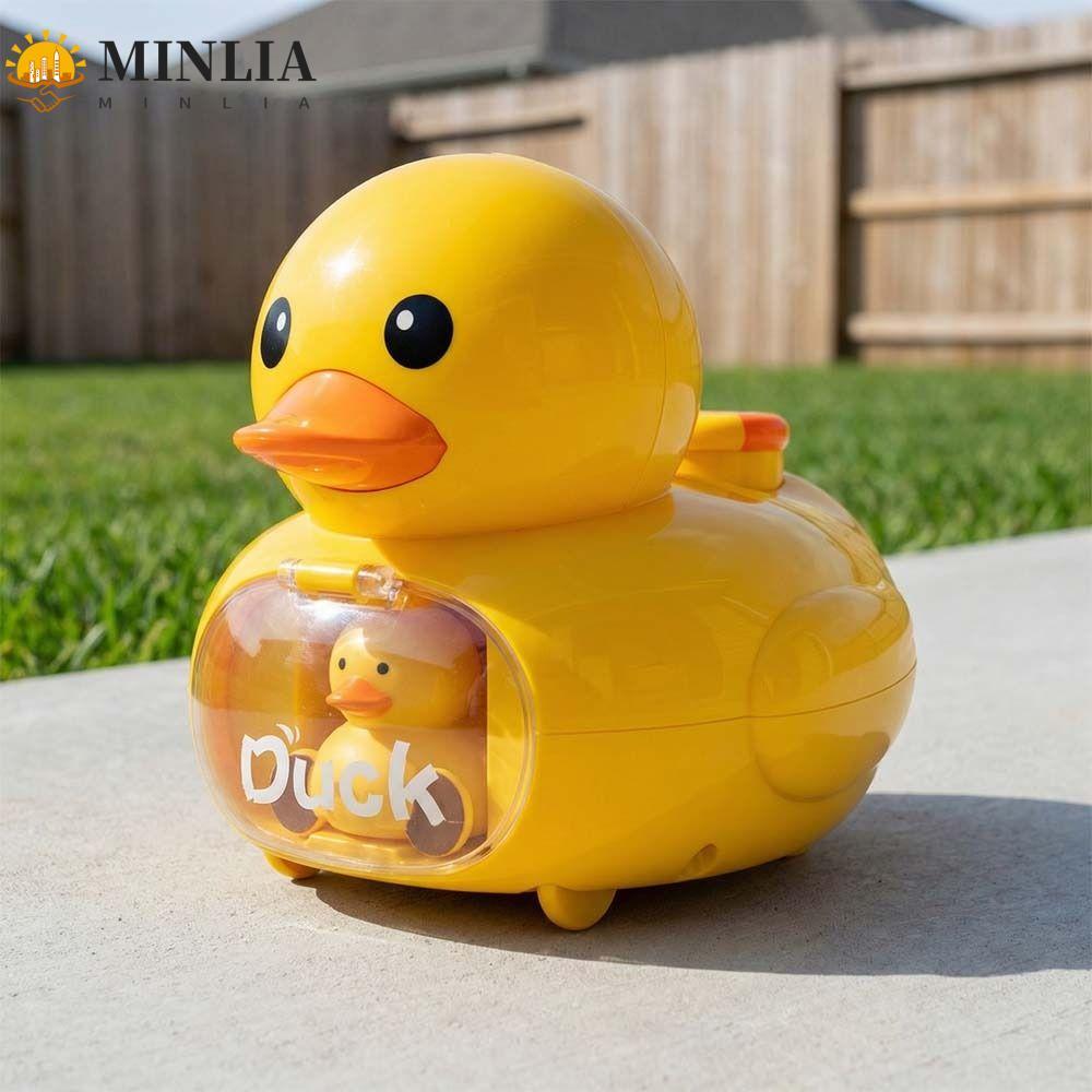 Đồ chơi phóng vịt vàng MINLIA, Thiết kế hoạt hình tương tác giữa cha mẹ và con cái Mini Press Go Eje