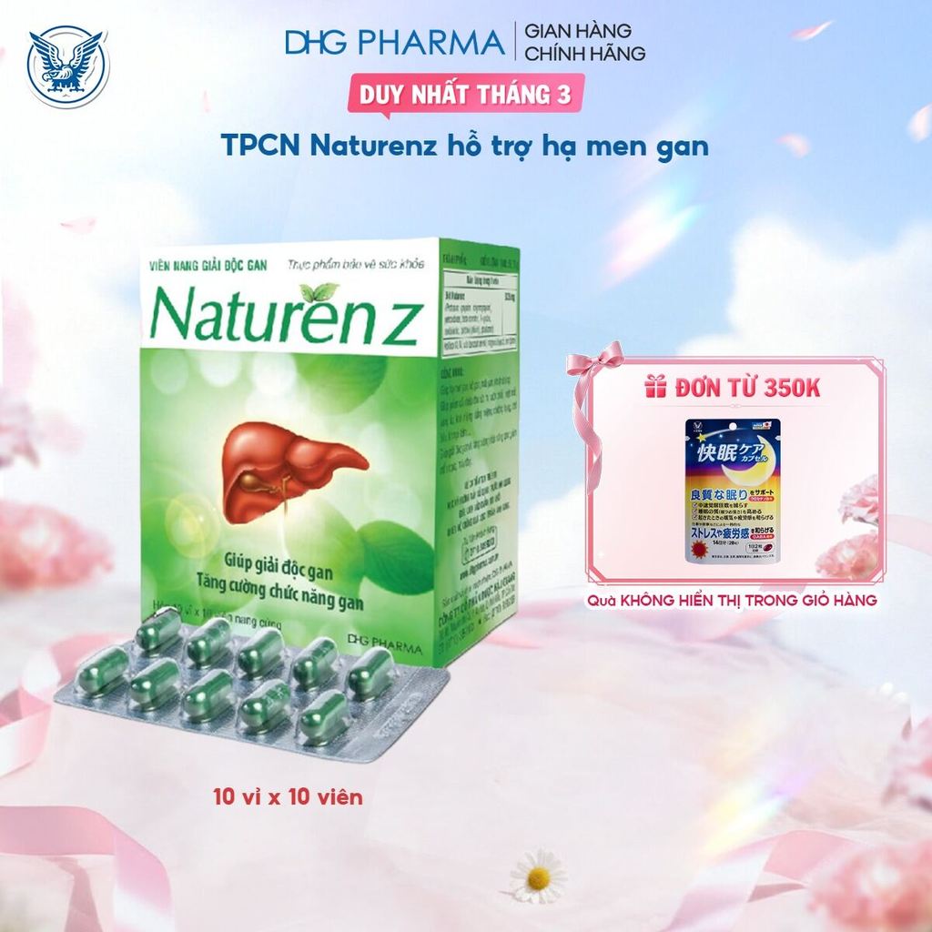 TPCN Naturenz hỗ trợ hạ men gan - Chính hãng DHG Pharma 1 chai/10 vỉ
