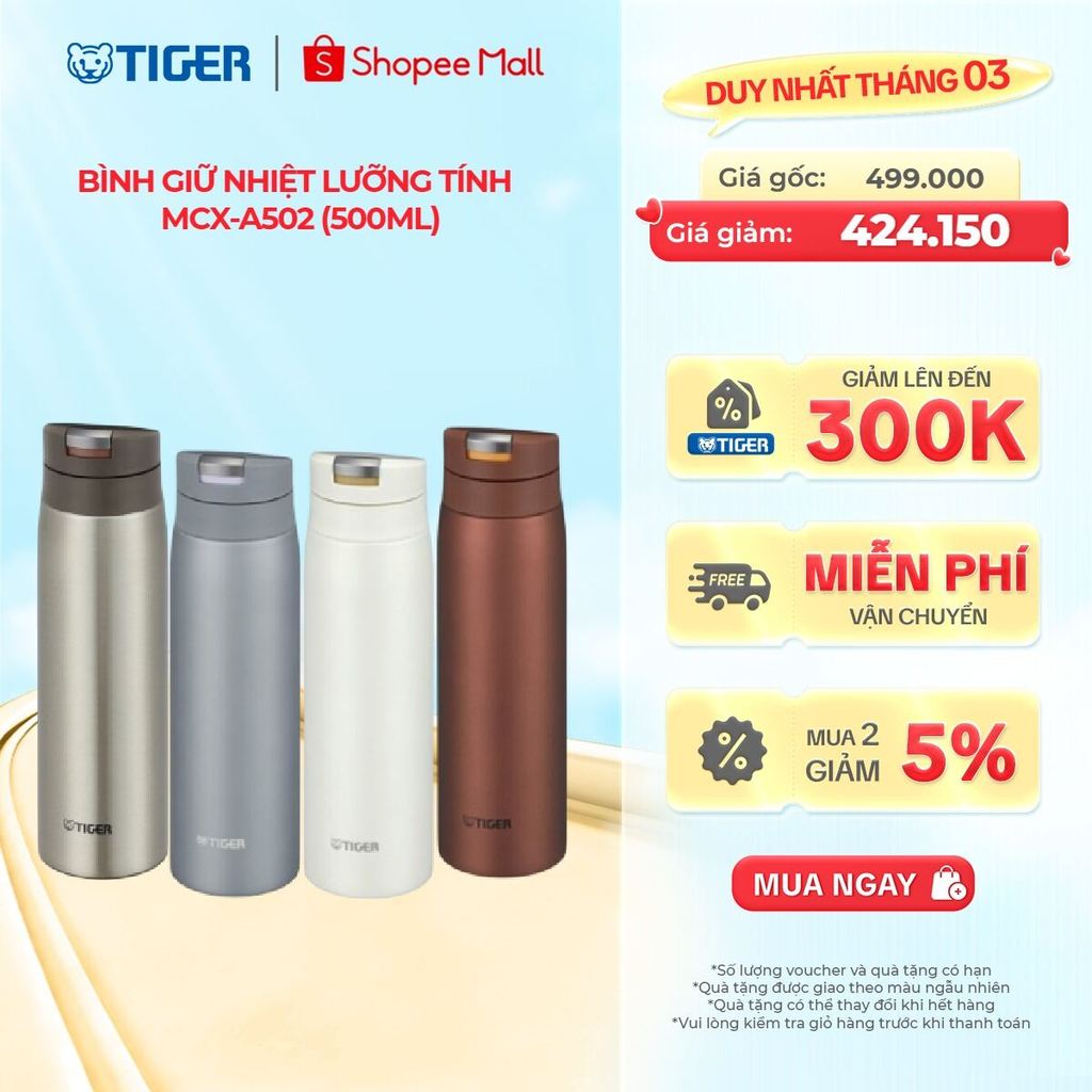 Bình Giữ Nhiệt Lưỡng Tính Tiger MCX-A502 (500ml)