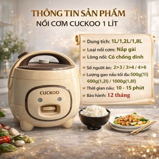 Nồi Cơm Điện Cuckoo - Nồi Cơm Điện Mini- Tiết Kiệm Điện Năng -Công Nghệ Hiện Đại Của Hàn Quốc