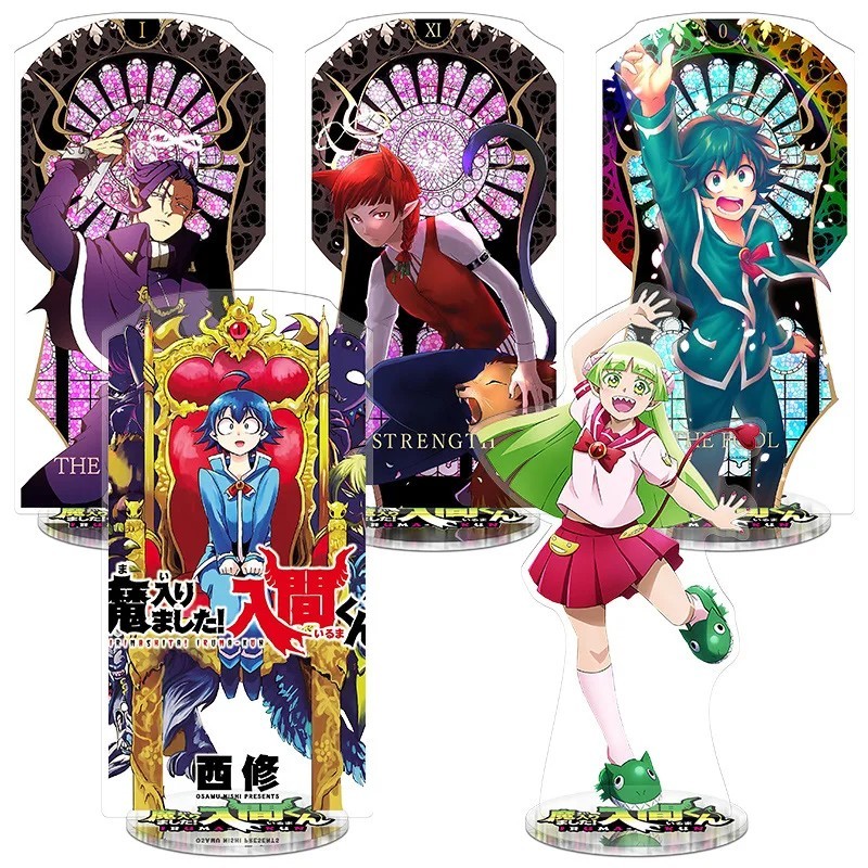 Standee Anime Iruma-kun Mô Hình Mica Trang Trí Bàn Học Thẻ Bài Tarot Suzuki Iruma Clara Alice Ameri 