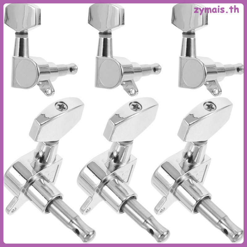 6pcs Guitar Tuning Pegs: Acoustic Guitar Tuning Machine With Large Square Handle Sealed Knobs For Ac