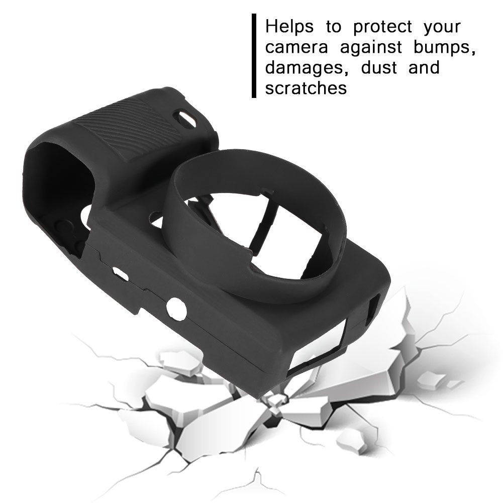 apill Soft Silicone Camera Case Protector Cover cho A6000 (Đen)