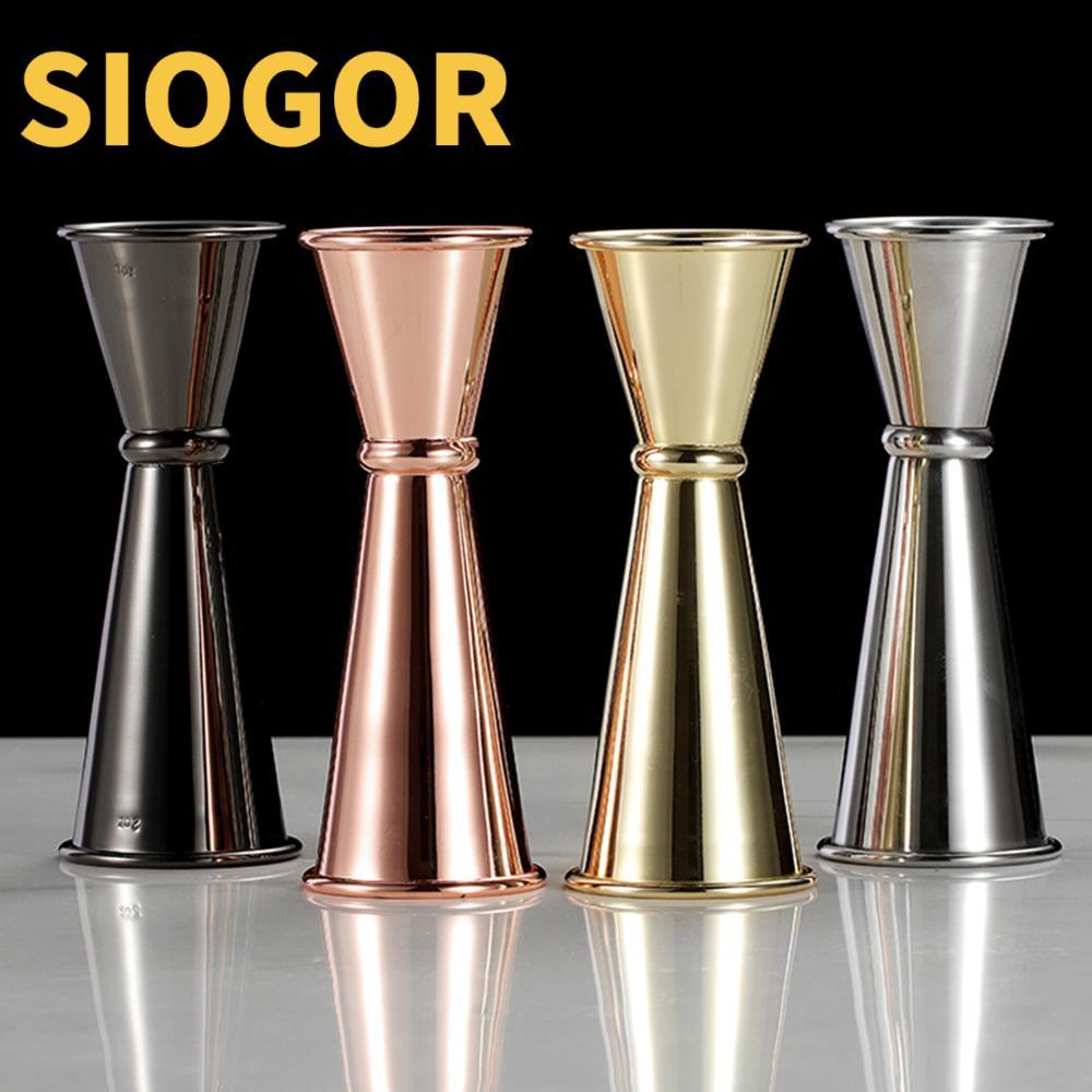 SIOGOR 1oz 2oz Double Cocktail Jigger Drinks Pour Drink Measure Cup Thép không gỉ