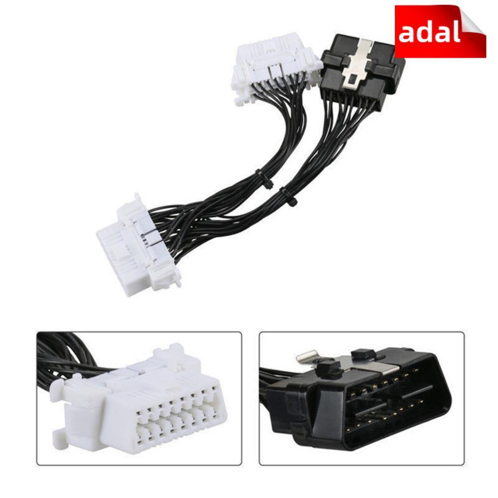 ADAL Xe Ô Tô Obd2 Splitter Cáp Nối Dài, 15cm Obd2 Một Nam Đến Hai Cáp Nối Dài, Ổn Định 16 Pin OBD 2 