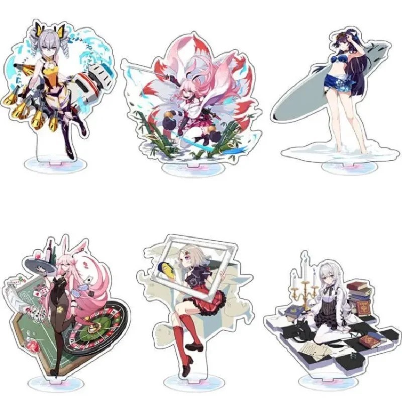 Standee Honkai Star Rail Honkai Impact Mô Hình Mica Acrylic Trang Trí Bàn Học March 7th Bronya Seele