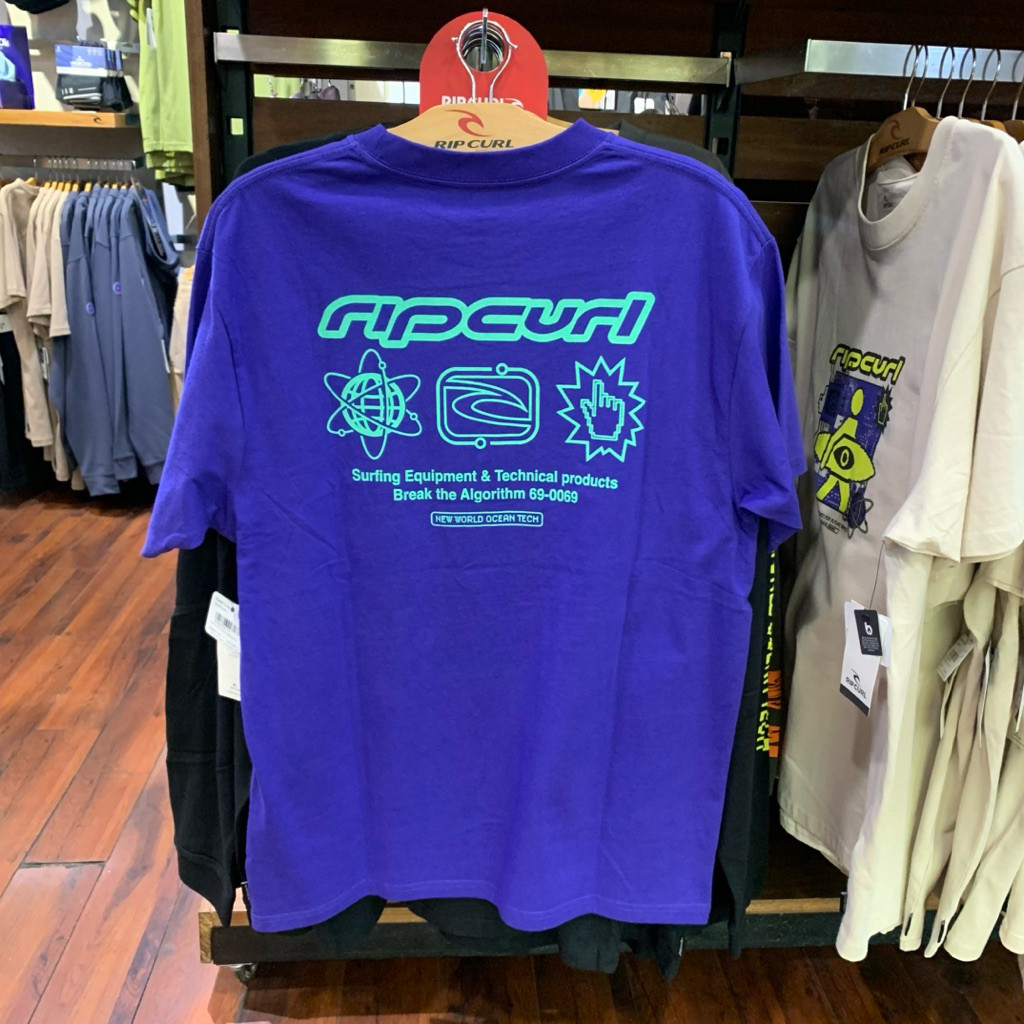 Áo thun cổ tròn thoáng khí Ripcurl Archive Super Blue 023