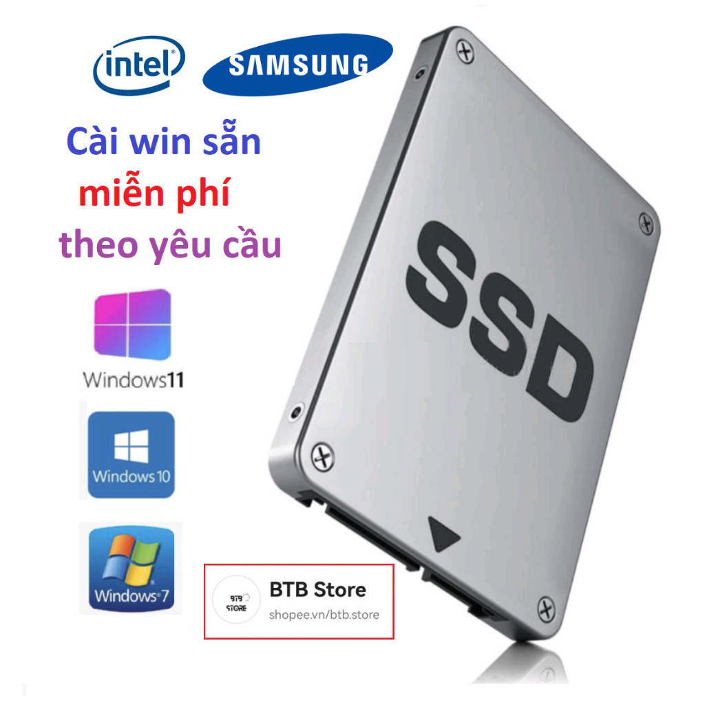 BH 3 năm SSD cũ SSD Samsung SSD Intel Sandisk cài sẵn miễn phí 120GB 240GB 500GB ổ cứng laptop 128GB
